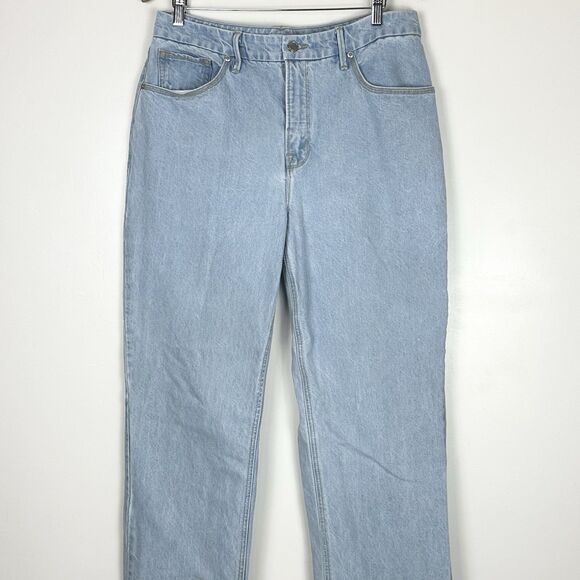 Good American Good 90s Womens Light Blue Denim Jeans Size 12 31 GNIC206T - Picture 3 of 13